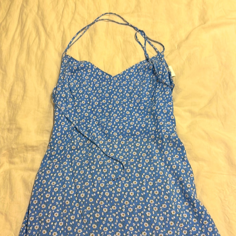 Blue and white flower dress